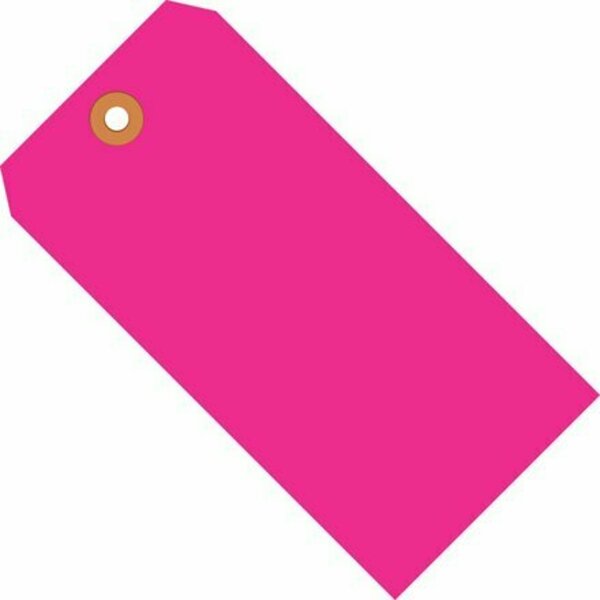Bsc Preferred 6 1/4 x 3 1/8'' Fluorescent Pink 13 Pt. Shipping Tags, 1000PK S-2237P